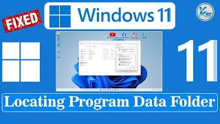 ✅ How To Fix Locating Program Data Folder is Missing in Windows 11 [upl. by Anemix]