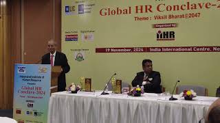 IIHR globalhrconclave  2024 Address by Dr Bansh Bahadur Singh [upl. by Eednar]