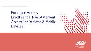 Employee Online Enrollment For Pay amp Tax Statement Access [upl. by Galina49]