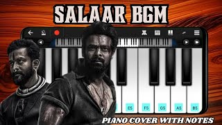 SALAAR BGM  Piano Notes  Prabhas  Ravi Basrur  Enta Benza [upl. by Wera890]