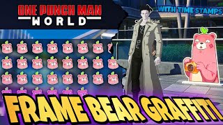 ALL FRAME BEAR GRAFFITI LOCATION IN ONE PUNCH MAN WORLD FILIPINO [upl. by Ekusoyr]