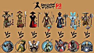 Top 7 Mythical Set vs All Bosses  Shadow Fight 2 [upl. by Bussy270]