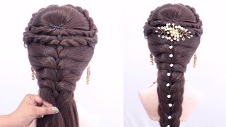 Attractive Ponytail Long Hair Stylish Hair Style At Home Step By Step Hair Design Tutorial For Girls [upl. by Olivia]