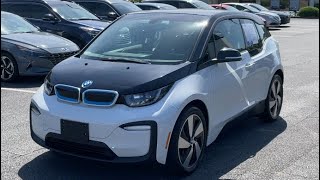 BMW I3 EV in Capparis White wBMW i Frozen Blue Accent Atelier European Dark interior walk around😊👍 [upl. by Coney]