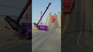 Cars amp Bus vs Giant Hammer  BeamNGdrive [upl. by Kcirrez812]