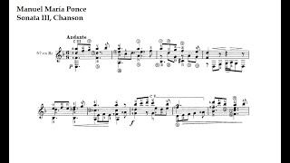 Manuel M Ponce Sonata III Chanson [upl. by Dorina]