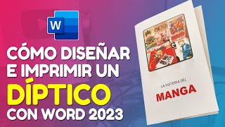 Cómo diseñar e imprimir un Díptico o Folleto con Word 2023 [upl. by Kati776]