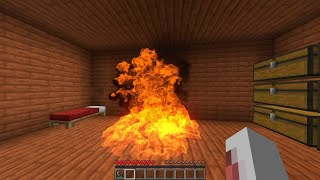 Realistic fire in Minecraft [upl. by Edrock]