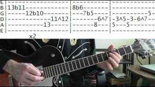 Bill Doggett Honky Tonk Guitar Lesson with Chords and TAB Tutorial from Blue Velvet [upl. by Jewel]