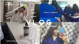 MINI VLOGFirst day of college🥼pharmacy college vlog💊 [upl. by Ozneral852]