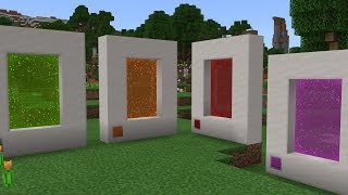 Minecraft Bedrock Linkable Colored Portals TRAVEL QUICKLY [upl. by Parrisch]