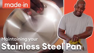 How to Properly Maintain Stainless Steel Pans  Made in Cookware [upl. by Daus]