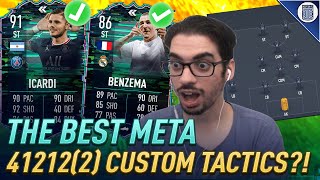 THE BEST META 412122 CUSTOM TACTICS FOR FIFA 22 ULTIMATE TEAM ELITE amp FUTCHAMPS FLASHBACK ICARDI [upl. by Oremar651]