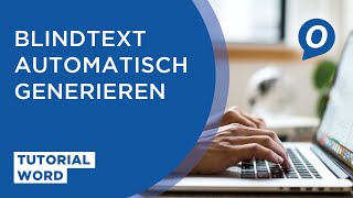 Tutorial Microsoft Word Blindtext automatisch generieren [upl. by Eillah]