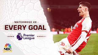 Every Premier League goal from Matchweek 28 202324  NBC Sports [upl. by Osana219]