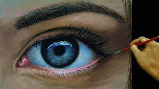 How to Paint a Realistic Eye in Acrylic by JM Lisondra [upl. by Anital]