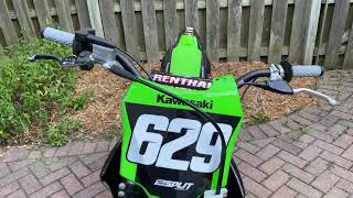 KX100 Renthal Fatbar Handlebar Install RC Mini Bend [upl. by Eulalia220]