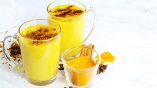 ANTIINFLAMMATORY GOLDEN TURMERIC MILK VEGAN [upl. by Ahsiel]