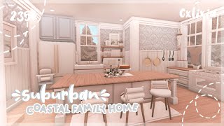 TwoStory Suburban Coastal Family Home Interior  Bloxburg House Build [upl. by Charlton]