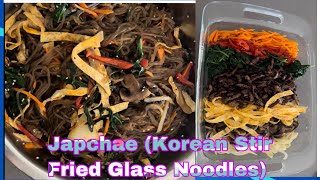 Japchae Korean Stir Fried Glass Noodles lutong bahay edition [upl. by Franciscka]