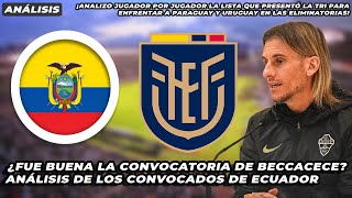 ¿Fue buena la convocatoria de Beccacece Análisis de los convocados de Ecuador  Paraguay y Uruguay [upl. by Hildagard973]