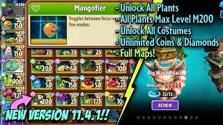 Plants Vs Zombies 2 Unlock All Plants Max Level M200 1141 Full Maps Unlimited Diamond  PvZ2 [upl. by Almallah]