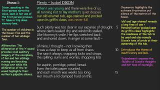 Plenty — Isobel DIXON Detailed Analysis and Video Annotation [upl. by Stephani15]