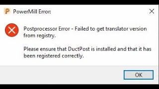 Autodesk PowerMill 2018 Post Processor Error [upl. by Awhsoj953]