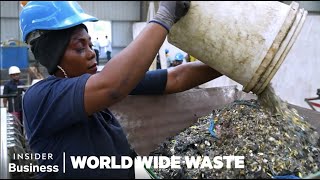 How Bricks Are Made From Plastic Trash  World Wide Waste  Insider Business [upl. by Airdni374]