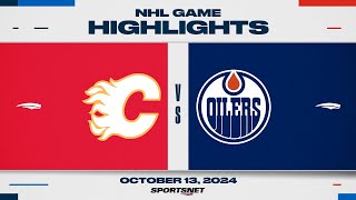 NHL Highlights  Flames vs Oilers  October 13 2024 [upl. by Torrey]