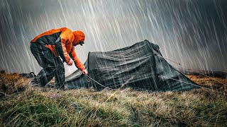 Wild Camping in a Rainstorm  Bad Weather Thrashes my Hilleberg Nallo [upl. by Siegler377]