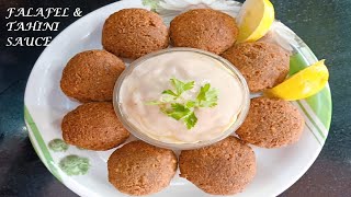 Falafel amp Tahini Sauce Recipe  फलाफेल ताहिनी सॉस  Homemade Falafel Tahini sauce in Hindi English [upl. by Annoyt]