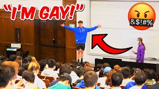 Coming Out During College Lecture Prank [upl. by Aneeuq]