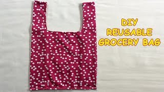 DIY REUSABLE GROCERY BAG  Tutorial [upl. by Bridgette747]