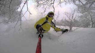 More freeride in DEEP powder in Furano Japan [upl. by Khoury]