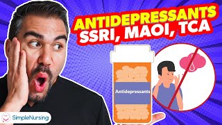 Pharmacology  Antidepressants  SSRI MAOI TCA SNRIs nursing RN PN MADE EASY [upl. by Arjan]