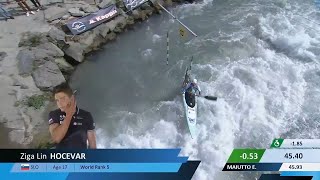 Ziga Lin Hocevar Slovenia  Mens Canoe SemiFinal  2024 ICF Canoe Slalom World Cup Ivrea Italy [upl. by Carmina]