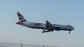 British Airways Boeing 777200ER GYMML Great festival of creativity arrives in Las Vegas [upl. by Raila814]