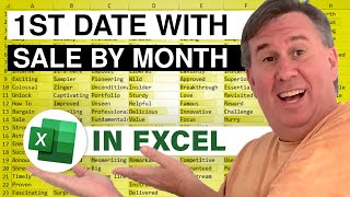 Excel Hack Find The Date Of The First Sale In Each Month  Episode 2470 [upl. by Nnayrb162]