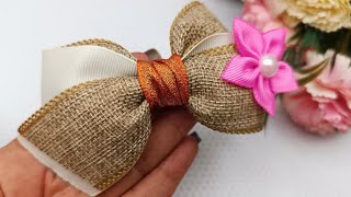 Inspiração Laço Moana Janaína Gonçalves diy lacos ribbon [upl. by Eudo]