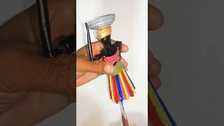 How to make african doll 🎎 using newspaper doll diy toys [upl. by Lhamaj]