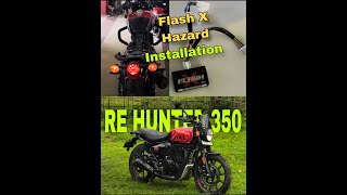 Installed Flash X hazard on my Hunter 350🥳 Rahul Barman Vlogs hunter350modified royalenfield [upl. by Yonit]