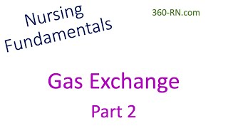 Gas Exchange Part 2  Fundamentals of Nursing Giddens Ch 19 Davis Ch 36 [upl. by Ahsikahs]