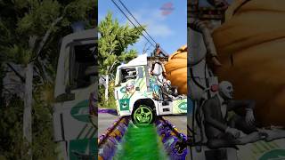 Halloween Chained Mixer Trucks vs Upside Down Speedbumps short beamng beamngdrive trucksvs [upl. by Ennyleuqcaj]