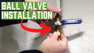 How to Replace a Leaking Compression Ball Valve  Ball Valve Installation [upl. by Yekram]