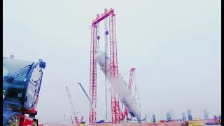 AT AGCC IN RUSSIA SLT USED THE 2500TON PORTAL HYDRAULIC LIFTING SYSTEM TO HOISTE THE QUENCH TOWER [upl. by Reaht217]