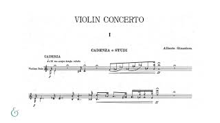 Alberto Ginastera  Violin Concerto Op 30 Official Score Video [upl. by Eydnarb551]