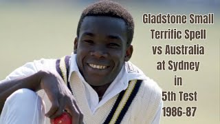 Gladstone Small Terrific Spell vs Australia 5th Test Match at Sydney in 198687 [upl. by Eneliak]