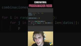 Genera Combinaciones en Python Bucle Anidado vs itertoolscombinations [upl. by Nihahs]