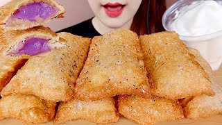 ASMR CRUNCHY MCDONALDS TARO PIE SUNDAE ICE CREAM MUKBANG 맥도날드 타로파이 바닐라 아이스크림 먹방 eating sounds [upl. by Cheung]